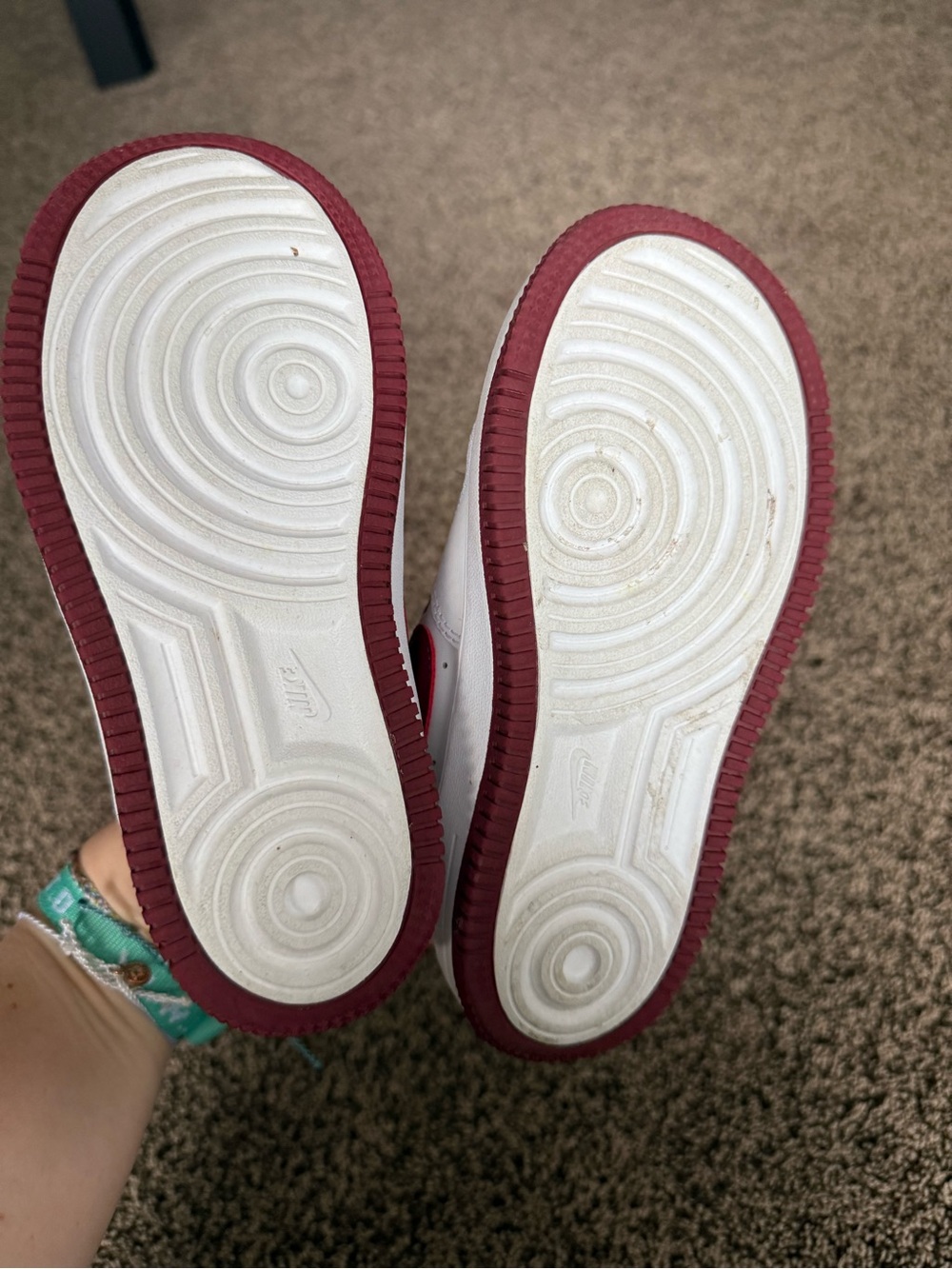 Nike Air Force 1 low burgundy size 12 - Picture 4 of 4